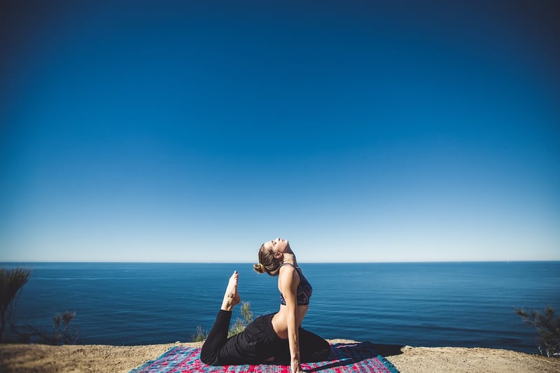 Woman stretching